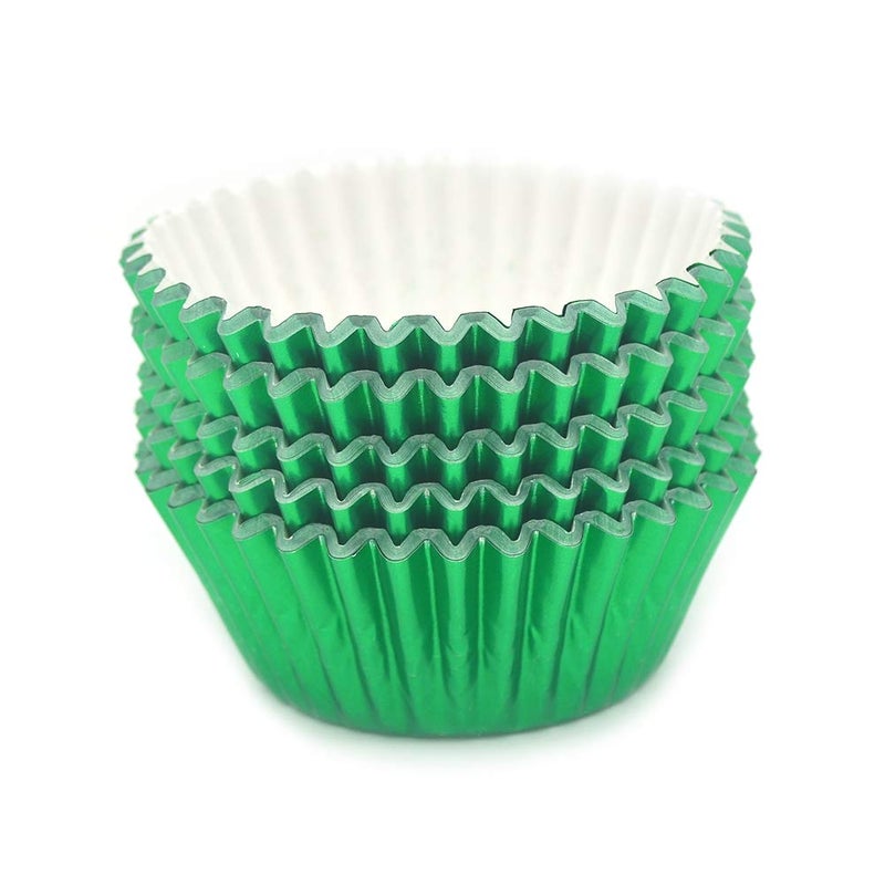Mombake Standard Green Foil Cupcake Liners Muffin Baking Cups for Party and More, 100-Count - Image 5